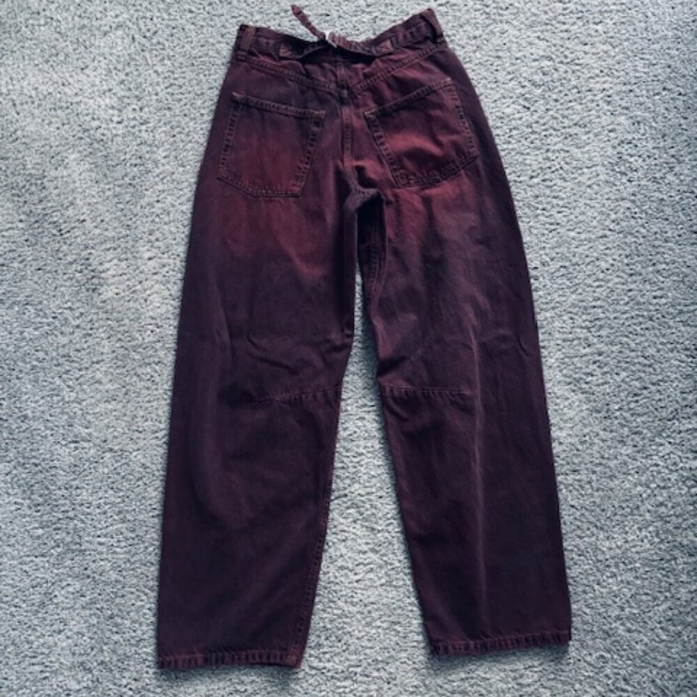 BDG Red Tint Logan Cinch Back Boyfriend Jeans, size 27 - Picture 3 of 6